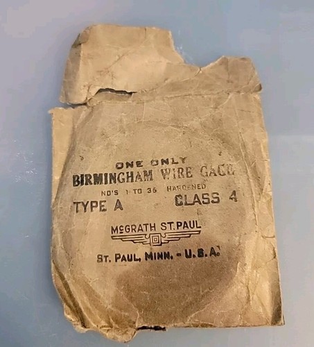 Vintage Birmingham Drahtlehre von McGrath, USA Größen 1-37 @ Dezimalstellen, Typ A, Cl 4 - Bild 3 von 4