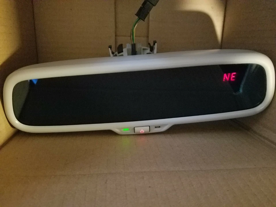 2005 TO 2010 AUDI A3 A4 A6 QUATTRO RS4 S4 REAR VIEW DIMMING MIRROR COMPASS GRAY - Image 2 of 4