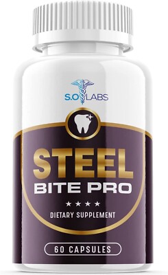 1-Steel Bite Pro Dental Dietary Supplement Pills for Teeth and Gums Repair