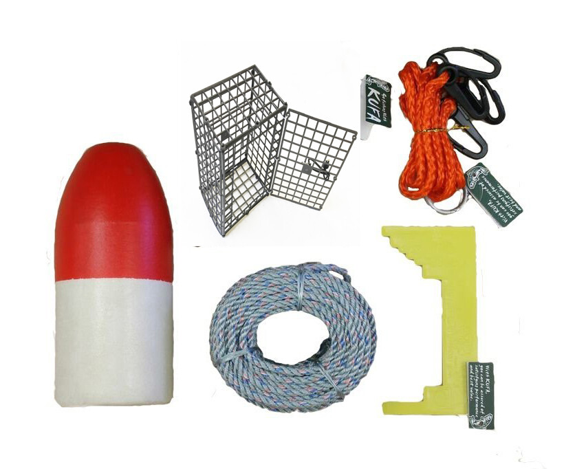 KUFA Crabbing Accessory kit (Lead Rope,Caliper,Harness,Bait cage Float)  CEQ-1