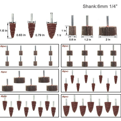45Pc Sanding Sandpaper Flap Wheel Drill Brush Dremel Die Grinder