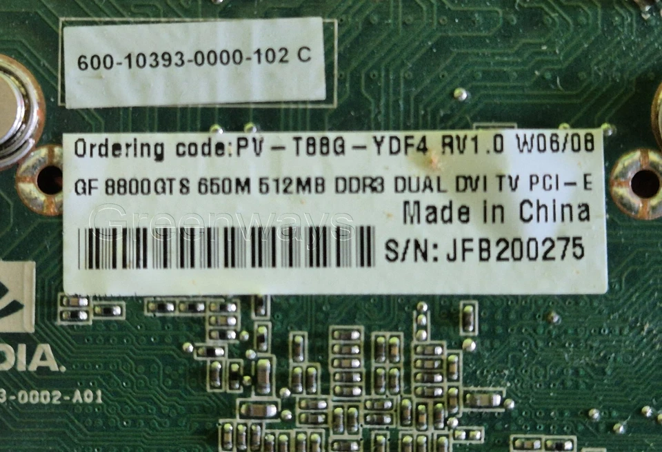 Retro Nvidia GeForce 8800 GTS 512mb GDDR3 PCI-E Graphics Card Alpha Dog Edition - Image 2 of 4