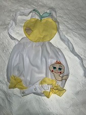 Vintage Baby Girls White And Yellow Sunsuit Romper18 Months Apple And A Worm