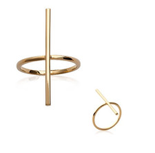 Anello Forma Croce Placcato Oro 18 Carati 750 Millesimi Gioielli Donna Scelta