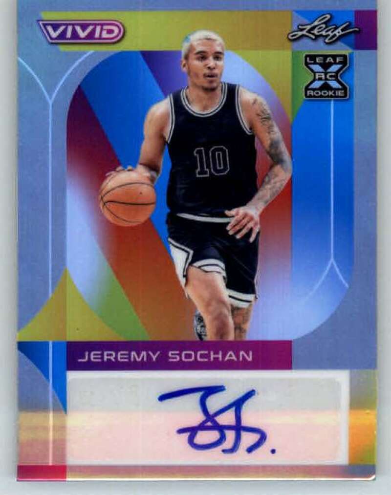 2022-23 Leaf Vivid Autographs Gray #BA-JS1 Jeremy Sochan XRC
