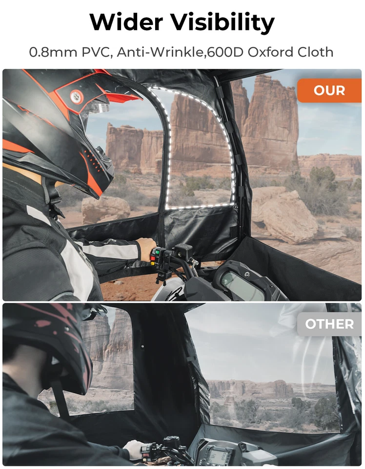 Gabinete de cabine ATV tampa de cabine proteção externa neve para Can Am Outlander Honda - Imagem 4 de 4