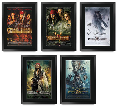 Fluch der Karibik Sammlung Filmplakat signiert gedruckt Autogramm A3 Fra