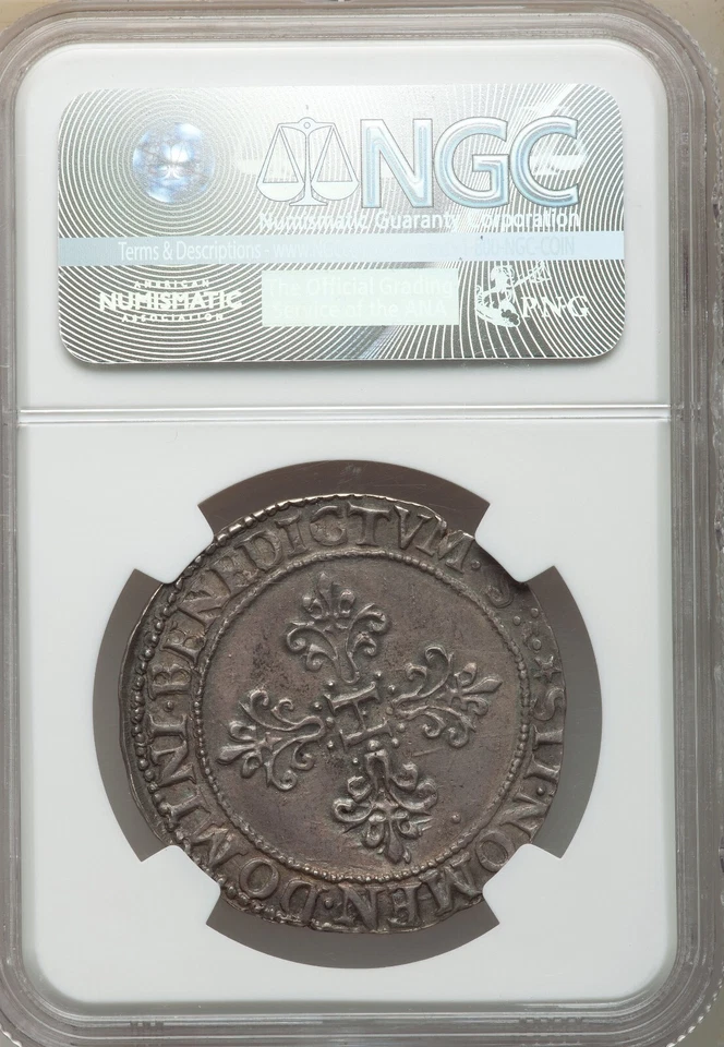 France - 1585 M - Franc - Toulouse Mint - NGC AU55 - RARE & FINEST KNOWN - Image 2 of 2