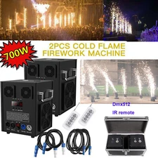 2PCS 700W Cold Spark Machine Firework Stage Effect DMX Wedding with Flight Case