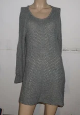 NEW Style & Co. Scoop-Neck Tunic Sweater 35629 Grey Heather L