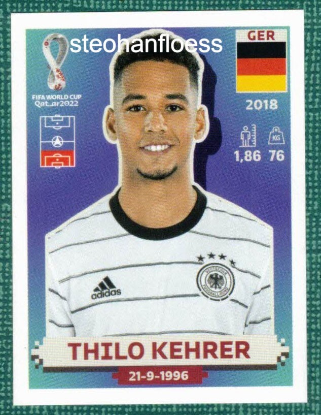 2022 Panini World Cup Stickers #GER7 Thilo Kehrer Germany