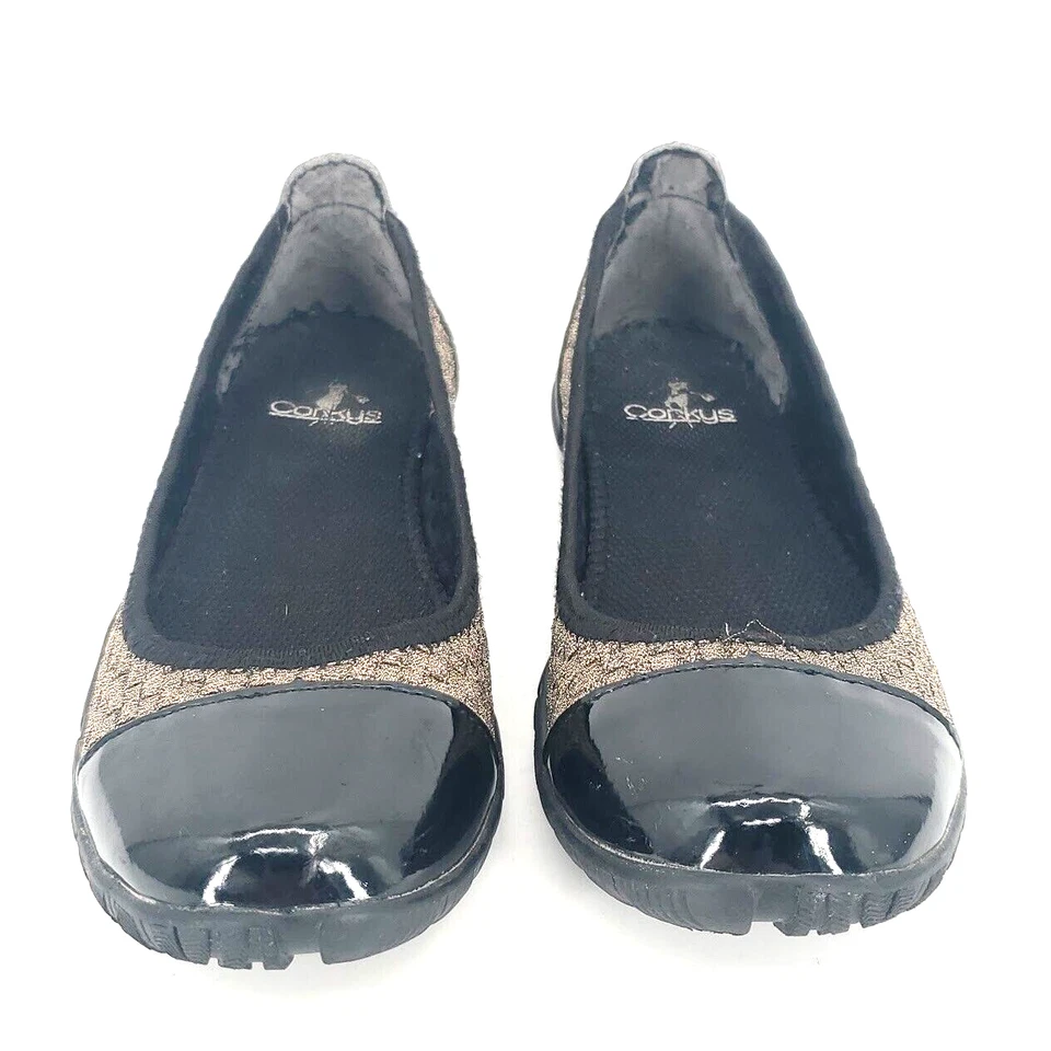 Corkys Coco Womens Shoes Flats Metallic Bronze Black Ballet Size US 7.5W EU 38 - Image 3 of 4