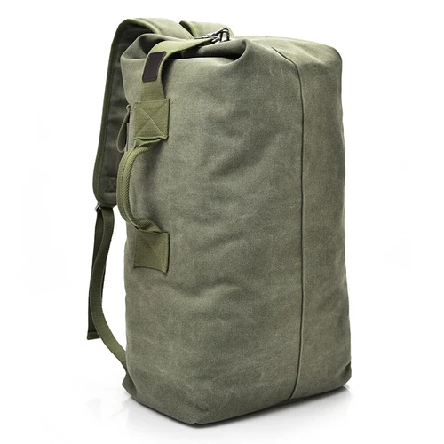 Mochila de lona para hombres Bolso de hombro Deportes Viaje Lona Militar Bolso de mano Equipaje - Imagen 15 de 42