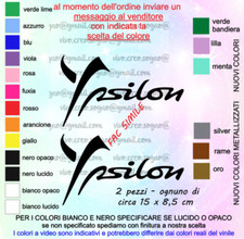 Kit 2 adesivi sticker New lancia ypsilon y tuning decal prespaziato Auto Racing