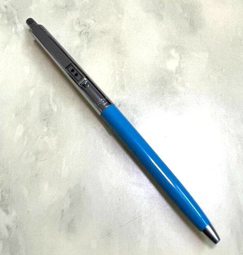 Vintage Paper mate Profile Ballpoint pen Blue body set with A6 Notebook unpack - Picture 2 of 8
