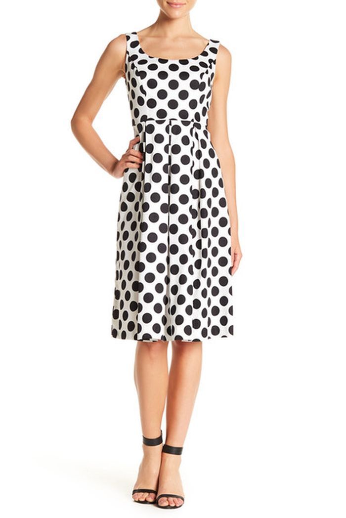 chetta b fit and flare dress Eyelet Fit & Flare Dress | Cotton (Star White)