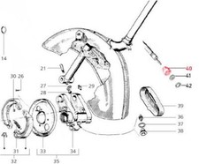 Threaded Ring speedometer cable for Vespa 160 GS/​180 SS