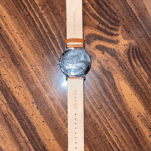 Skagen Silver and Tan Watch - 第 3/6 張圖片