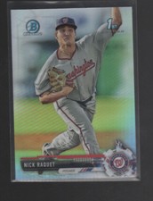 NICK RAQUET 2017 BOWMAN CHROME DRAFT REFRACTOR CARD #BDC-182