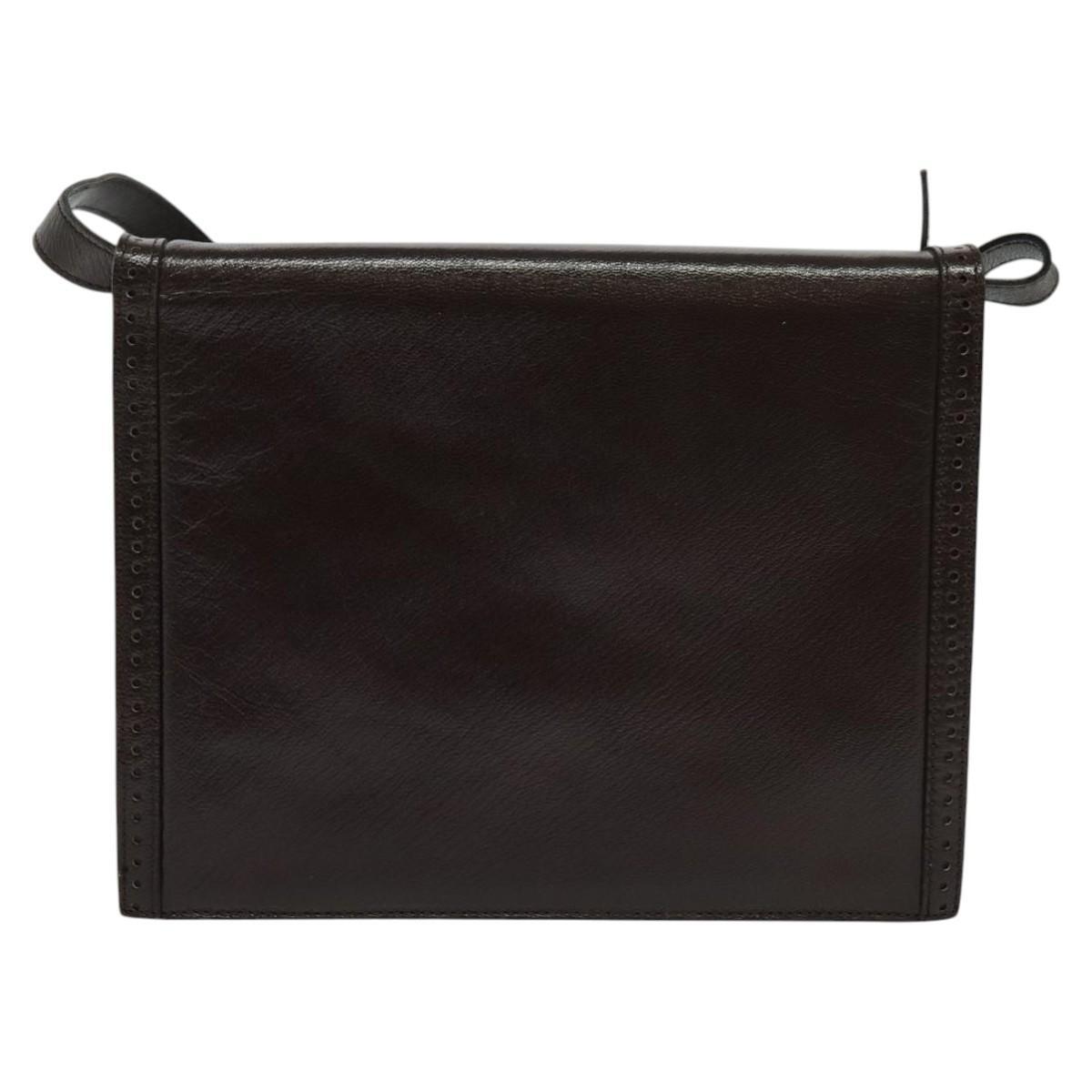 Borsa a tracolla SAINT LAURENT pelle marrone oro originale ar13385