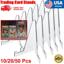 10/20/50 Pcs Clear Acrylic Trading Card Stands Coins Sports Cards Display Holder