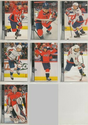 WASHINGTON CAPITALS ~ 2020-21 Upper Deck Series 1 Team Set ~ 7 Hockey Cards NHL