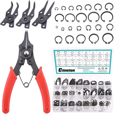 261Pcs 4 in 1 Snap Ring Pliers und Retaining Rings Assortment Set mit Pliers und