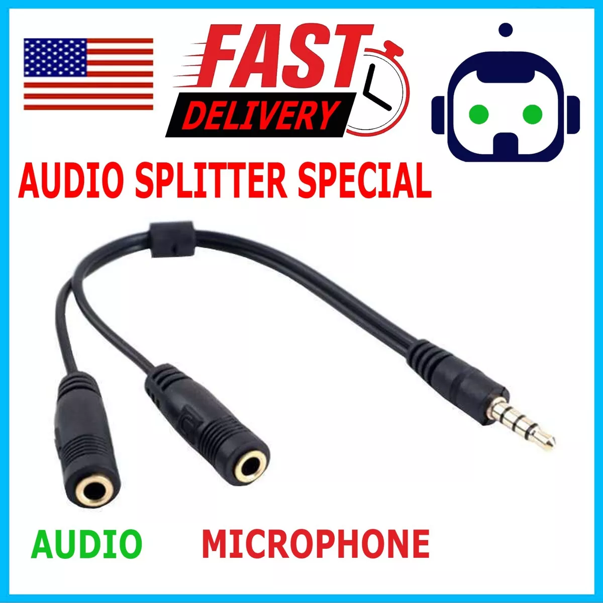 Audio splitter mic and headphone new arrivals