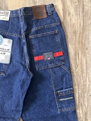 Vintage Y2K Beverly Hills Polo Club Baggy Wide Leg Jeans Sz 33 VTG