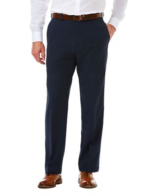 Haggar Cool 18 Pro Stretch Expandable Waistband Flat Front Pants hc00235