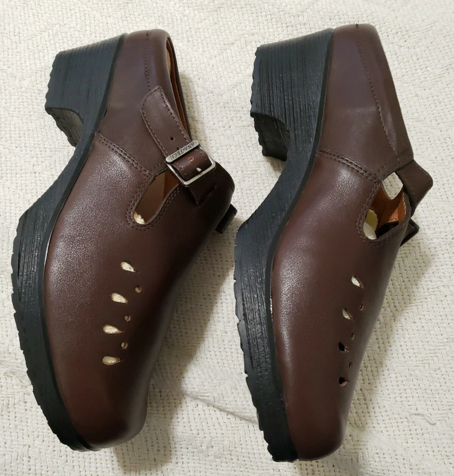 Ana Tech Womens Clogs Brown Leather Slip On Mule.Size EU 42 US 9-9.5 Made in USA - Image 3 of 4