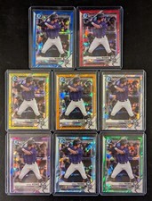 Drew Romo 2021 Bowman Chrome Prospects 8-Card Atomic Refractor & Sapphire Lot