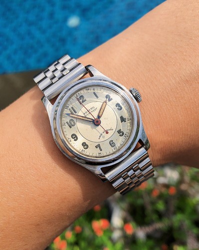 ARISTO Vintage Military Mens Swiss Watch c. 1940s | Art Deco Patina Rare VTG - Picture 16 of 16