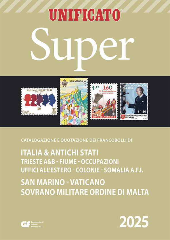 UNIFICATO 1 CATALOGO FRANCOBOLLI SUPER - ITALIA 2025 NUOVO