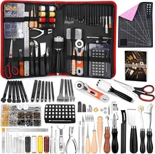 Professional Leather Craft Kit - 415 pcs of Tools for Every Crafting Need
