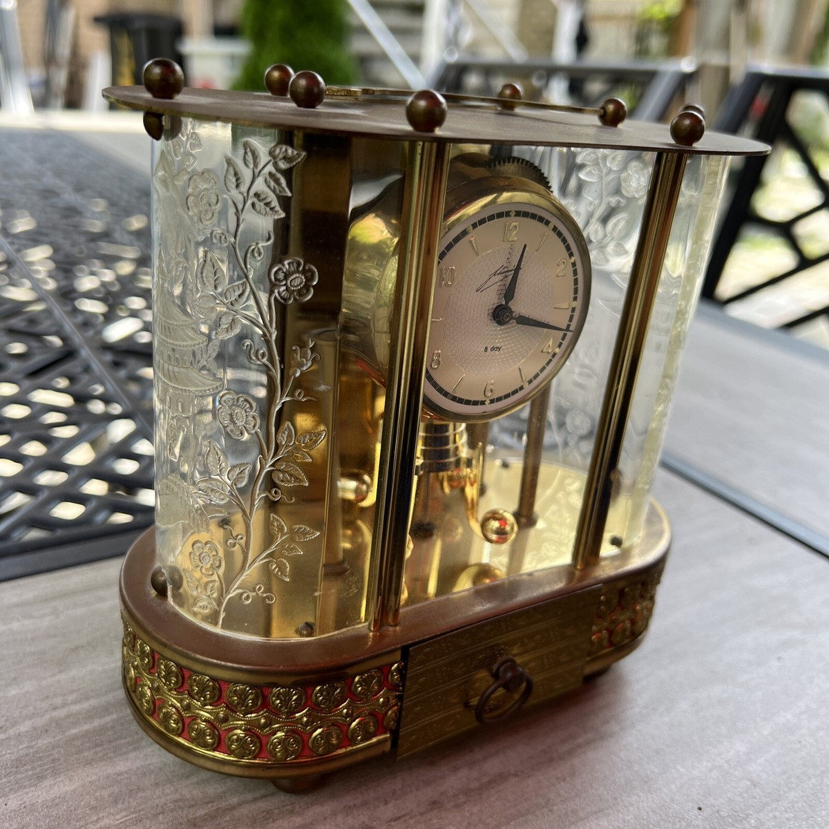 Vintage Music Box with 8 Day 