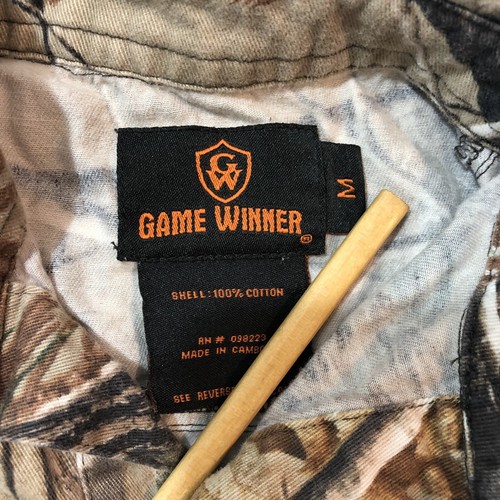 Game Winner Boys Size M Shirt Camouflage Hunting Pullover Button down Youth - Picture 5 of 5