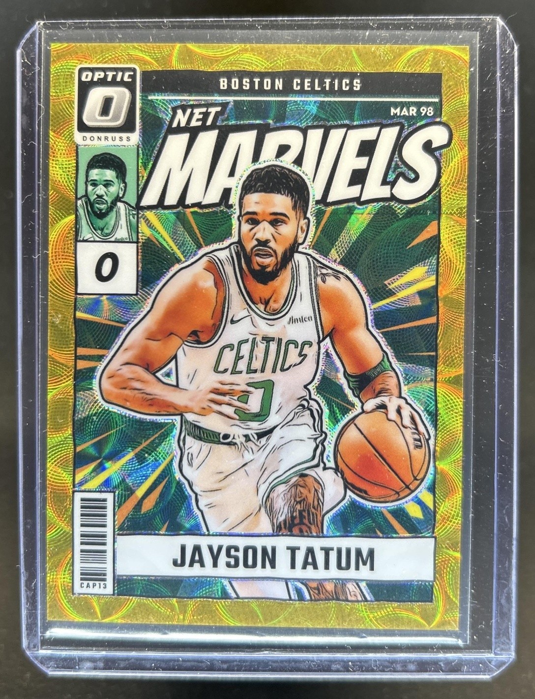2024-25 Panini Donruss Optic Jayson Tatum Net Marvels Gold International #/10