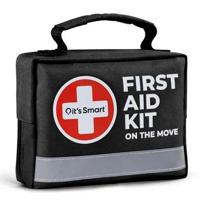 150 Piece Premium, Compact, First Aid Kit in Reflective Grab-Bag - Image 1 of 4