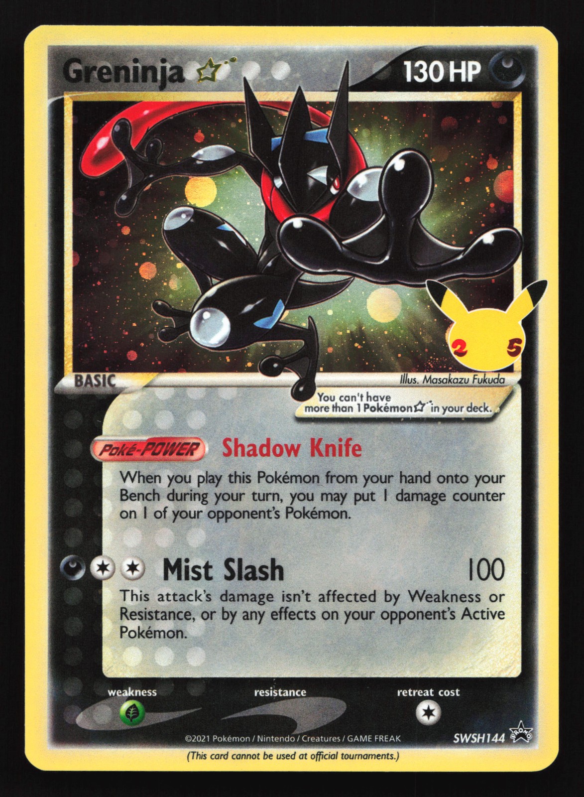 Greninja Star SWSH144 SWSH: Sword & Shield Black Star Promo Pokemon Card