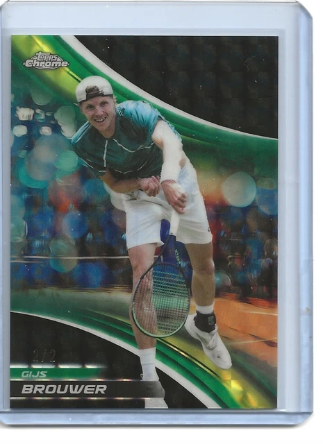 2025 Topps Chrome Tennis Gijs Brouwer SSP Black Refractor /2 #2/2 #191