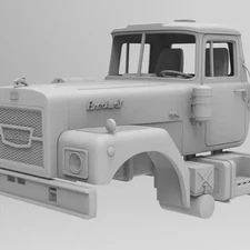 1/25 resin 3d printed Brockway 760 cab model kit.