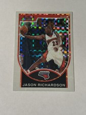 JASON RICHARDSON BOWMAN CHROME WHITE XFRACTOR SP /50 WARRIORS BOBCATS