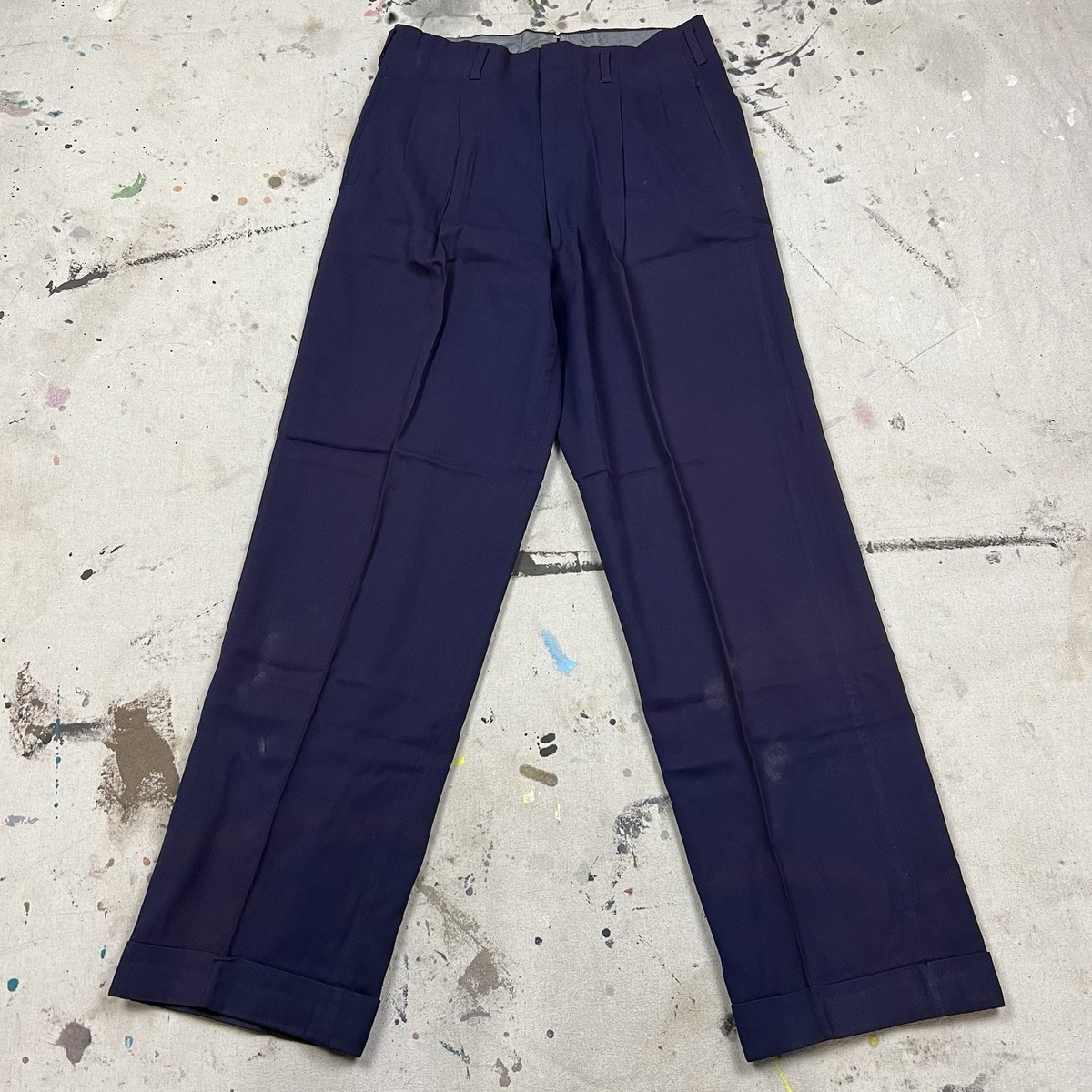 50s 60s 極太 wool slacks ネイビー ギャバジン ギャバスラ 2026年最新】ギャバジン パンツ 50sの人気アイテム - メルカリ