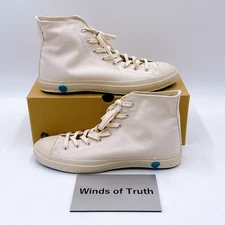 SHOES LIKE POTTERY HIGH Canvas White Sneakers Rubber Sole Made in Japan US4-12