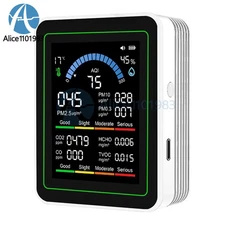 10-in-1 Air Quality Detector PM2.5 PM10 PM HCHO TVOC CO CO2 Formaldehyde Monitor