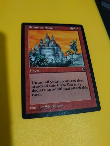 Relentless Assault. Portal Second Age Sorcery MTG Karte. - Bild 4 von 8