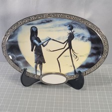 Disney Nightmare Before Christmas Plate Jack Sally w/ Stand Original Box