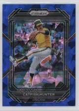 2023 Panini Prizm Blue Ice Prizm Catfish Hunter #63 HOF 09x4