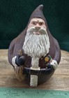 Vintage Cast Iron Santa Bank Folk Art Farmhouse Christmas Decor — photo 2